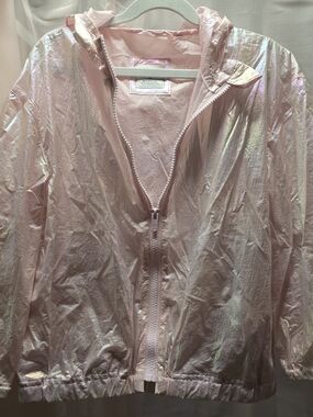 GAP Pink Iridescent Hooded Raincoat
